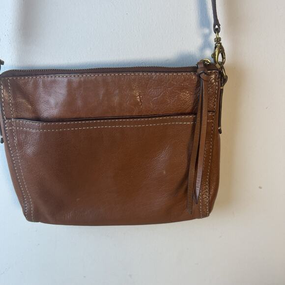 FOSSIL Women's Emma East West Leather Crossbody Cross Body Bag Baguette 10”x8” - Picture 5 of 14